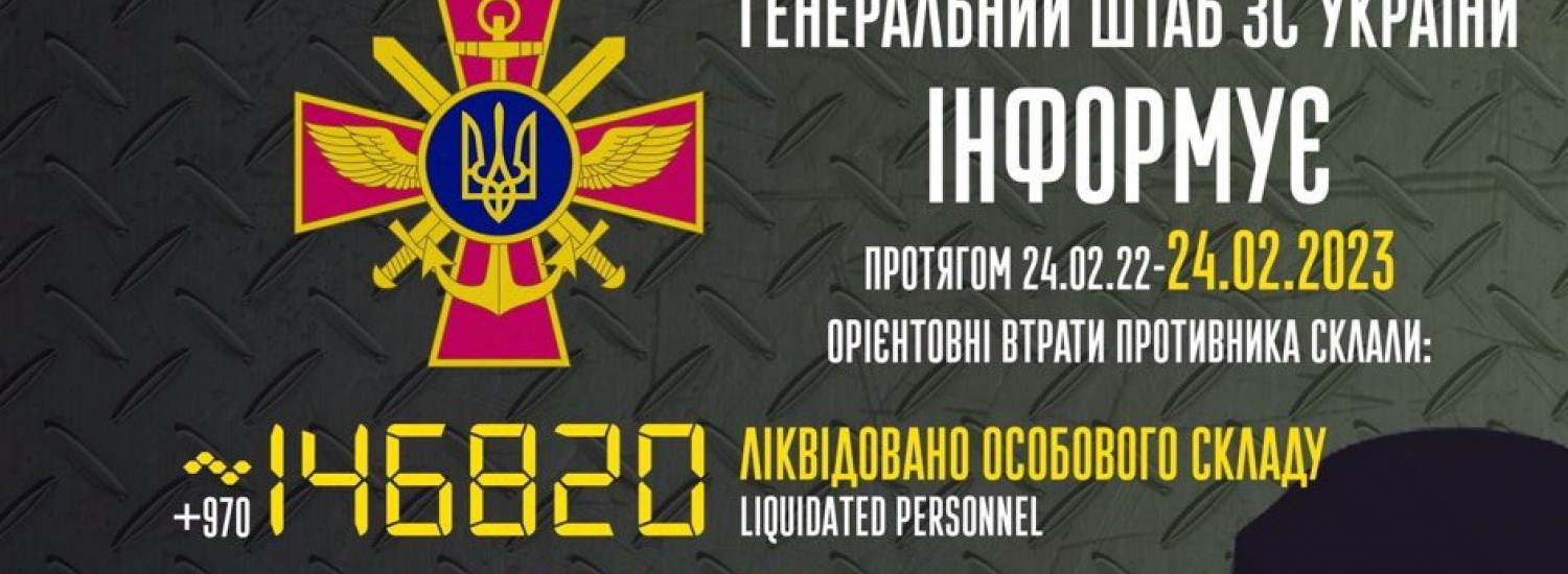 Рік повномасштабної війни: загальні втрати російських загарбників