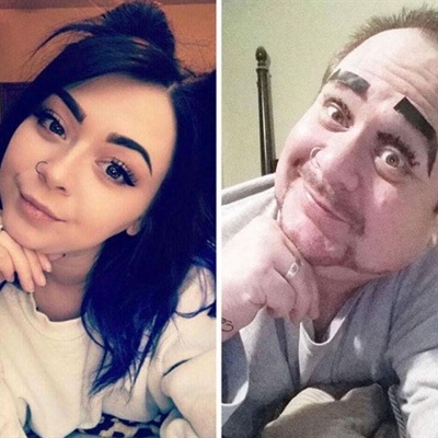 Батько комедіант намагається повторити селфі дочки з соціальних мереж