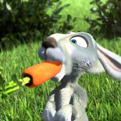 Нахабний кролик з'їв ніс сніговика і потрапив на відео