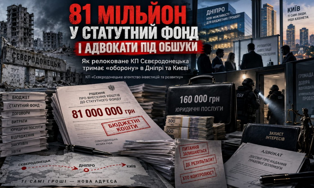81 мільйон у статутний фонд і адвокати під обшуки: як релоковане КП Сєвєродонецька тримає «оборону» в Дніпрі та Києві