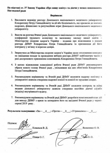 протокол наглядової ради ДНМУ
